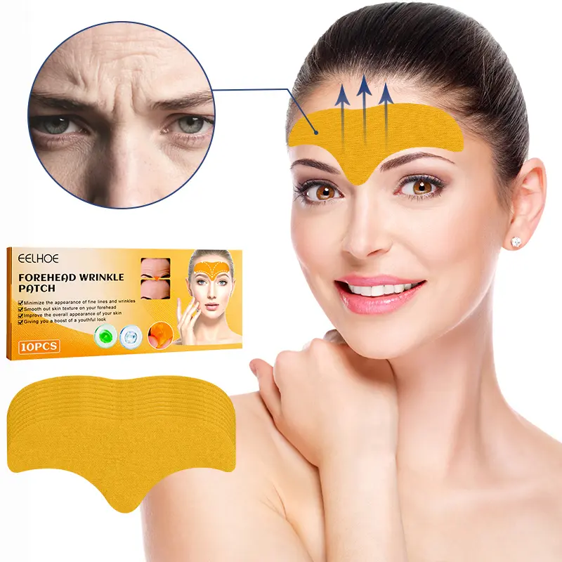 EELHOE Collagen Firming Lift Forehead Patches - 10-Piece Skincare Beauty Products, Fragrance-Free, Biodegradable Recyclable, Non-Comedogenic for Sensitive Skin, Apply on Forehead for Targeted Care & Wrinkle Smoothing