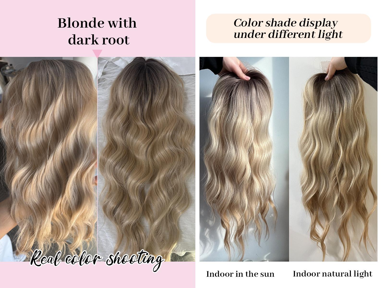 PANEWAY 100% Premium Kanekalon Hair Topper for Women - 20 Inch Wavy Clip-In Synthetic Hairpiece with Bangs for Thinning Hair, Natural Volume, Your Daily Confidence Boost