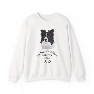 Border Collie Illustration Crewneck Sweatshirt | Funny Dog Quote