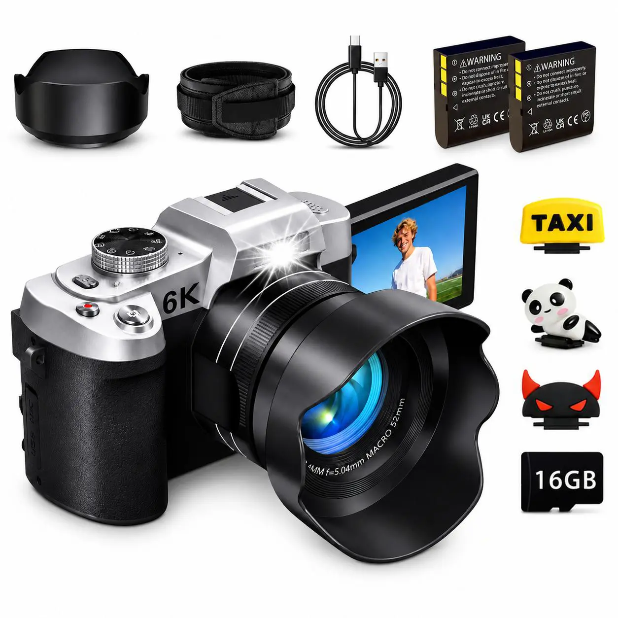 SpecHarge Vlog Travel Digital Camera Y2K Point and Shoot Camera for Photography and Video with 3 Inch Touch Screen 18X Digital Zoom 16GB Card and 2 Batteries for Teens Beginners SummerWins DealsForYouDays