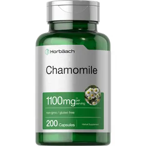 Horbäach Chamomile Flower Extract Supplement | 1100mg | 200 Powder Capsules | Non-GMO, Gluten Free