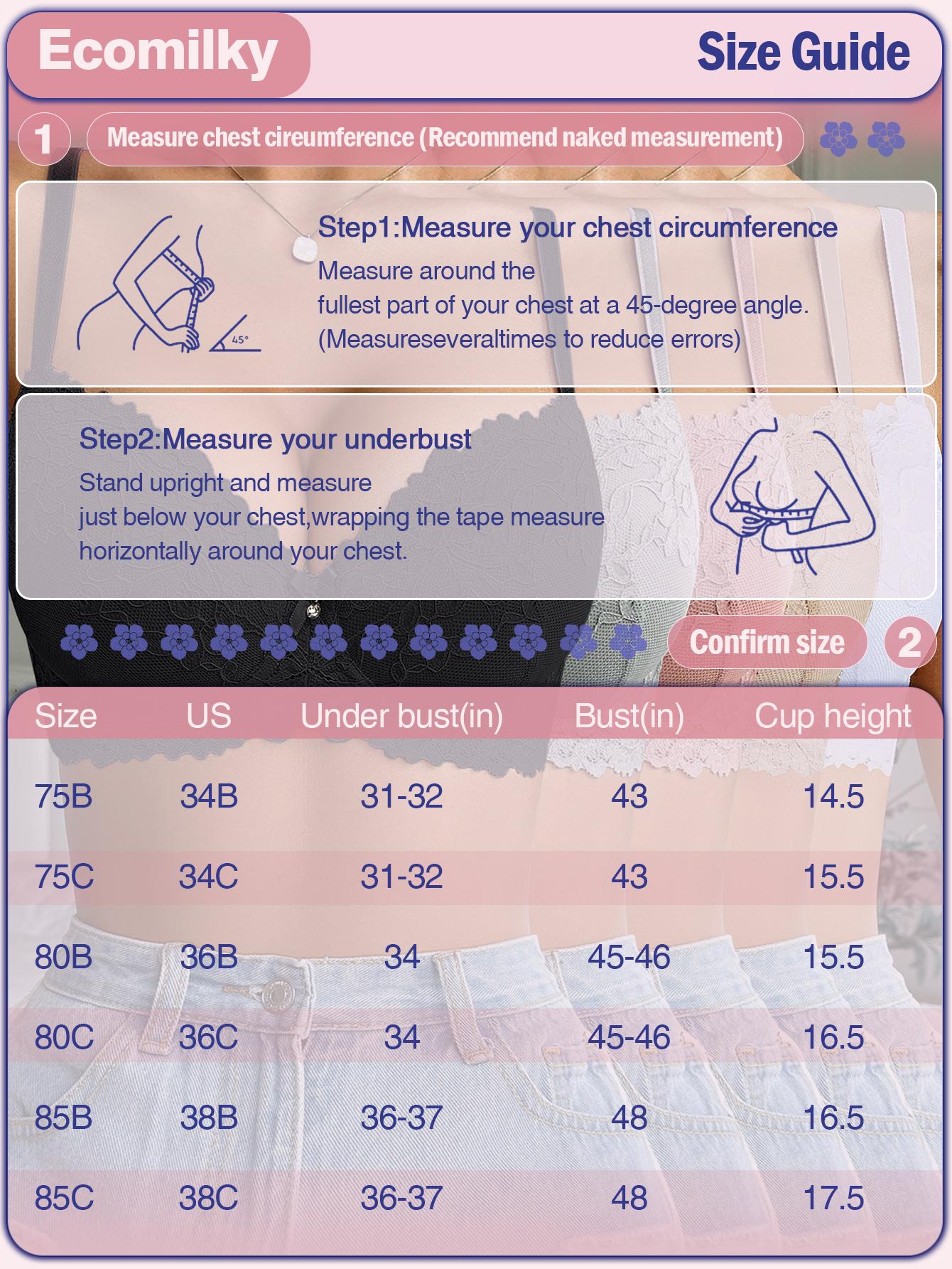 Ecomilky women's sexy multi-pack lace push-up elegant lingerie bra, suitable for all occasions and can be worn in all seasons. Underwire design Womenswear push up bra bra bras for women bras push up bra bra bras for women