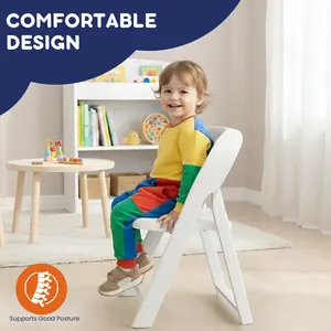 Giggle & Play Kids Folding Chair with Backrest (2-Pack) - Lightweight, Portable Folding Chair for Kids & Toddlers - Foldable Child chair for Indoor/Outdoor, Playroom & Classroom