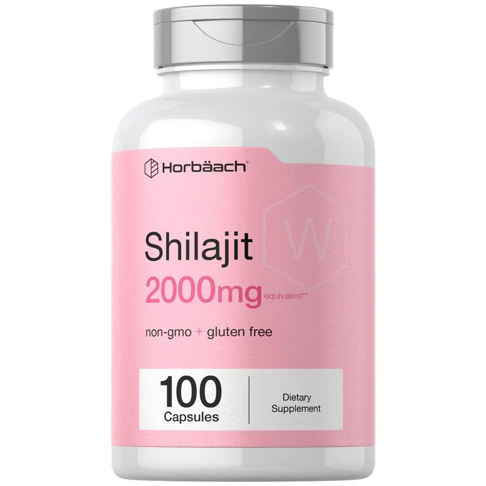 Horbaach Shilajit for Women | 100 Capsules | 2000mg | Non GMO, Gluten Free Supplement