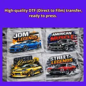 4 pieces  High-quality DTF (Direct to Film) transfer, ready to press.