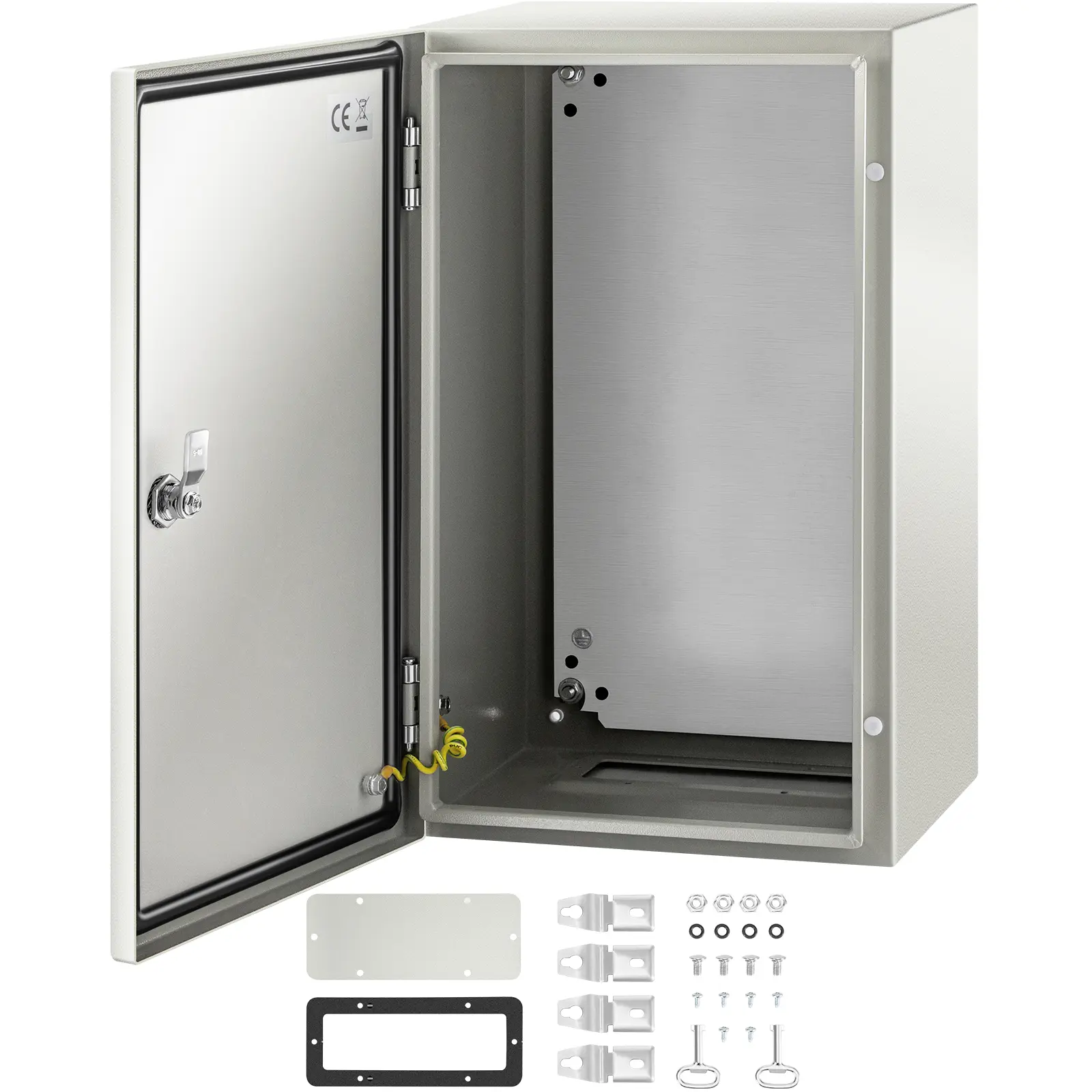 【Summerfinds】VEVOR NEMA 4X Steel Enclosure20x12x10-inch Electrical Box with Mounting PlateIP66 Waterproof & Dustproof ProtectionIndoor/Outdoor Electrical Junction Box, Metal Panel Boxes