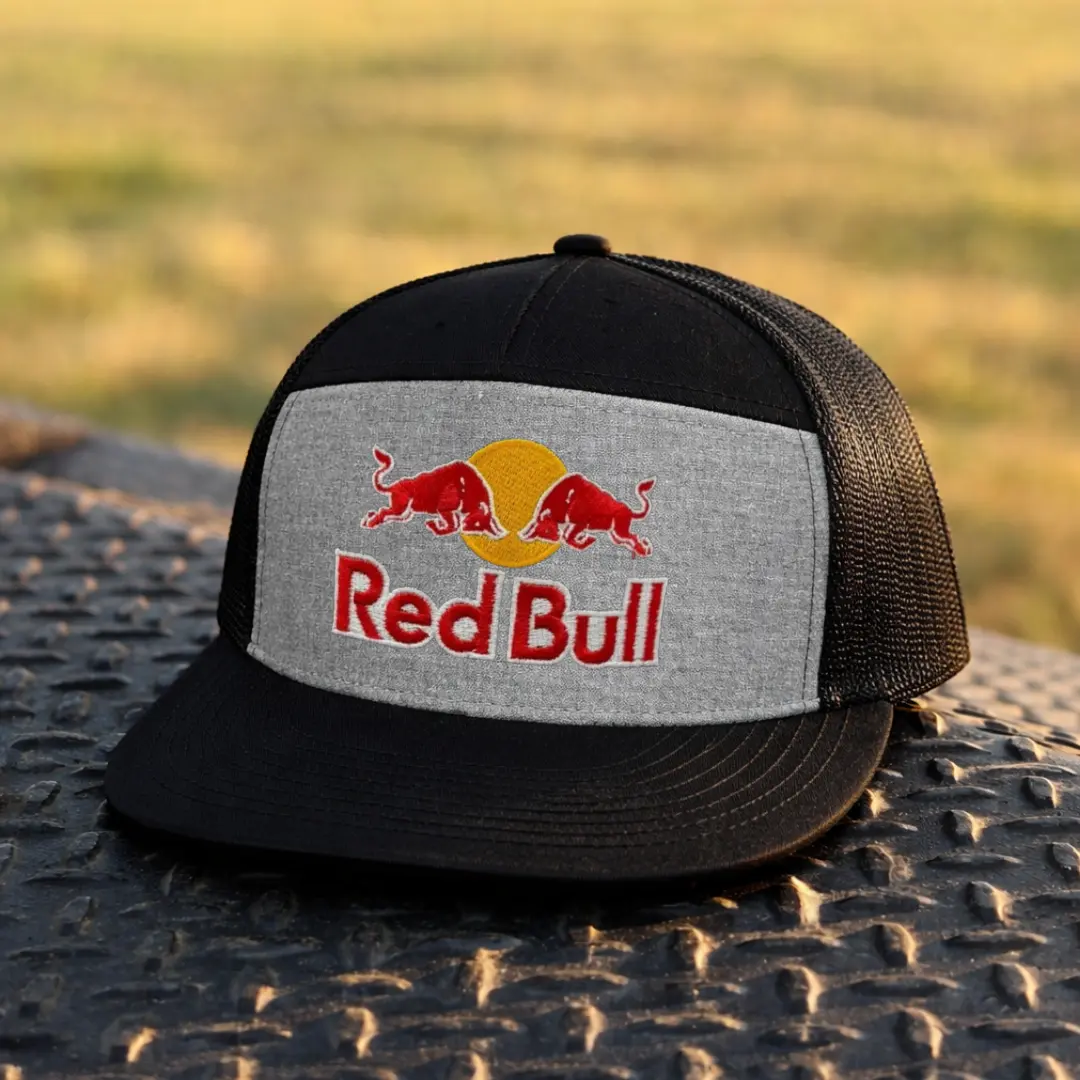 Red Bull White Camo Trucker Hat, Snapback Mesh Back Cap  display picture 2