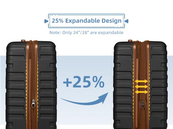 High Quality 6 Piece Expandable Travel Set Brand New Hard Shell Luggage Set Universal Wheels TSA Lock 18 20 24 28 Inch Includes Luggage Bag Wash Bag carry  Luggage