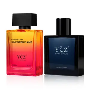 YCZ Men's Cologne 2-Piece Set Marine & Passionate Love 50ml Each Unisex Perfume Duo for All Occasions Long-Lasting Wear Cruelty-Free & Vegan Fragrance Pack Carefully Picked Scents Elegant Scent