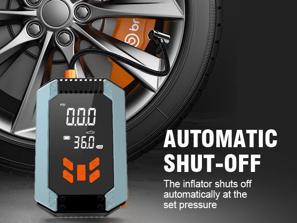 Portable Car Jump Starter with Air Compressor, 4000A 150PSI Battery Jumper Starter (9.0 Gas/8.0L Diesel), 12V Jump Box with Smart Jumper Cables, Tire Pressure Display, LED Flashlight and LCD Display