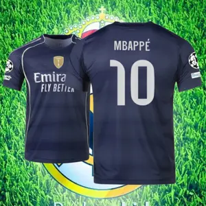 25 26 Away Black Mbappe #10 Short-sleeve soccer jersey Champions League