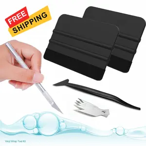 9PCS Car Window Film Tinting Tools, Vehicle Vinyl Wrap Window Tint Film Tool Kit,Precut/Auto Window Tint Kit,Car Glass Protective Film Wrapping Installation Set