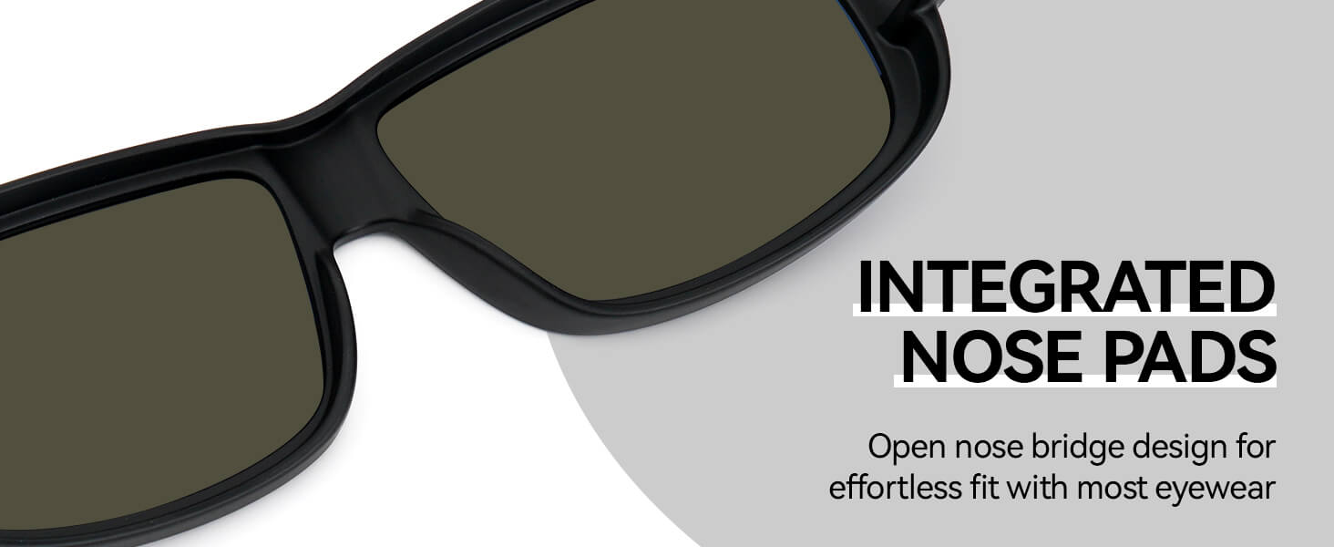 Polarized Fit Over Sunglasses for Men, Fashion Accessories for Outdoor Activities, Stylish Glasses, Polarized 100% UV400 Protection, Classic Sports Style Lightweight Design ST0006 SpringStatements