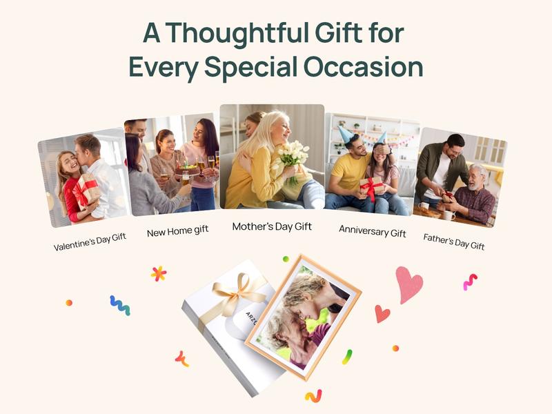 ARZOPA Digital Photo Frames Free Unlimited Cloud storage Share Unlimited 120s Videos Photos Anywhere Touch Screen WiFi Digital Picture Frame Smart Frame Video Frame Decor