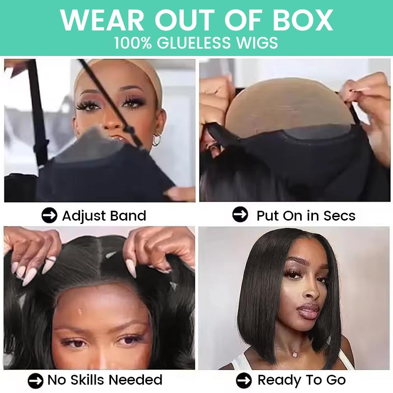 [Ombre Color] Asteria Hair Side Part Ombre Color Light Yaki 13×6 Lace Front Wigs Ready To Go Glueless Wig Yaki Straight Human Hair Beginners Friendly Valentine Musts