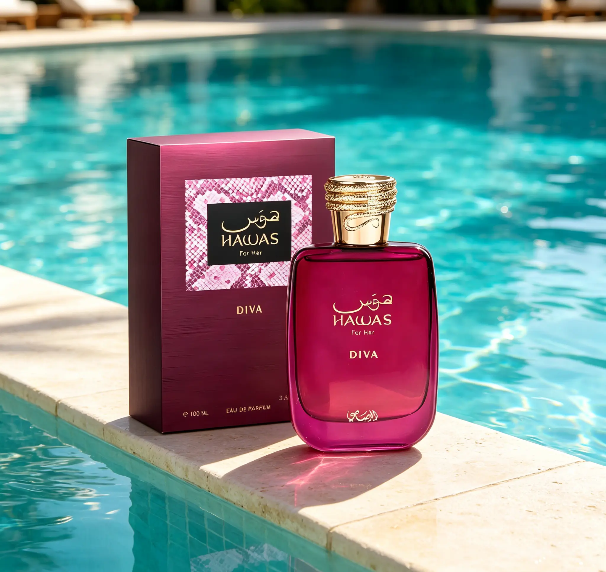 Hawas For Her Diva Eau De Parfum – 3.38 Fl Oz / 100ml, Long-Lasting Floral Fruity Fragrance for Women, Bold & Feminine Luxury Perfume