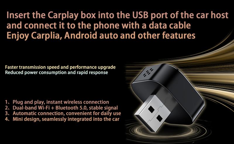 Wireless CarPlay Adapter 2026 Upgrade Wired CarPlay to Wireless, Mini USB Design for Cars with Built-in Wired Apple CarPlay Plug and Play Easy Use Fast Stable Connection Car Play for iPhone