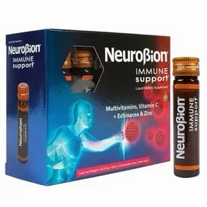Neuro Immune Support with 10 Microbottles - Multivitamins Vitamin C Echinacea & Zinc Liquid Dietary Supplement