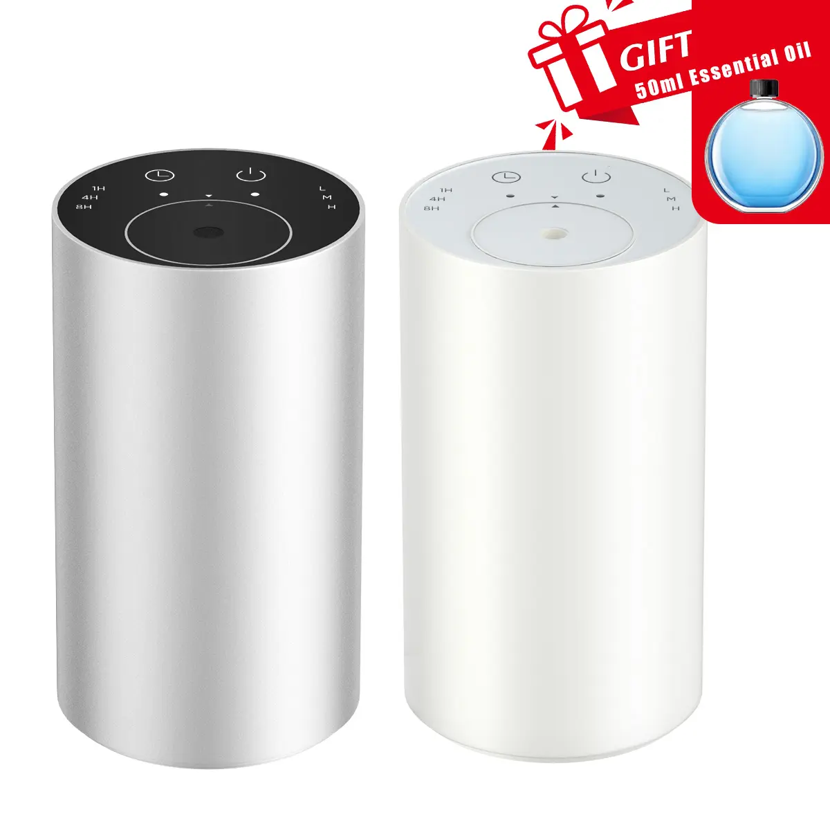 COZOME Modern Waterless Essential Oil Diffuser - USB Powered, USB Rechargeable Compact Form Mini Size Aroma Spray Machine, Aromatherapy Atomizing Humidifier with 1/4/8 Hours Continuous Modes