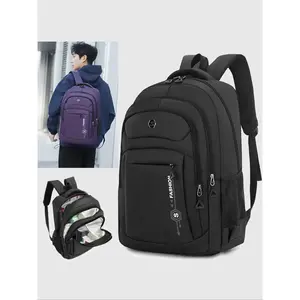 Unisex Multifunctional Stylish Fashion Durable Backpack, Ideal for School Work Travel, Soft Oxford Fabric with Zipper Closure