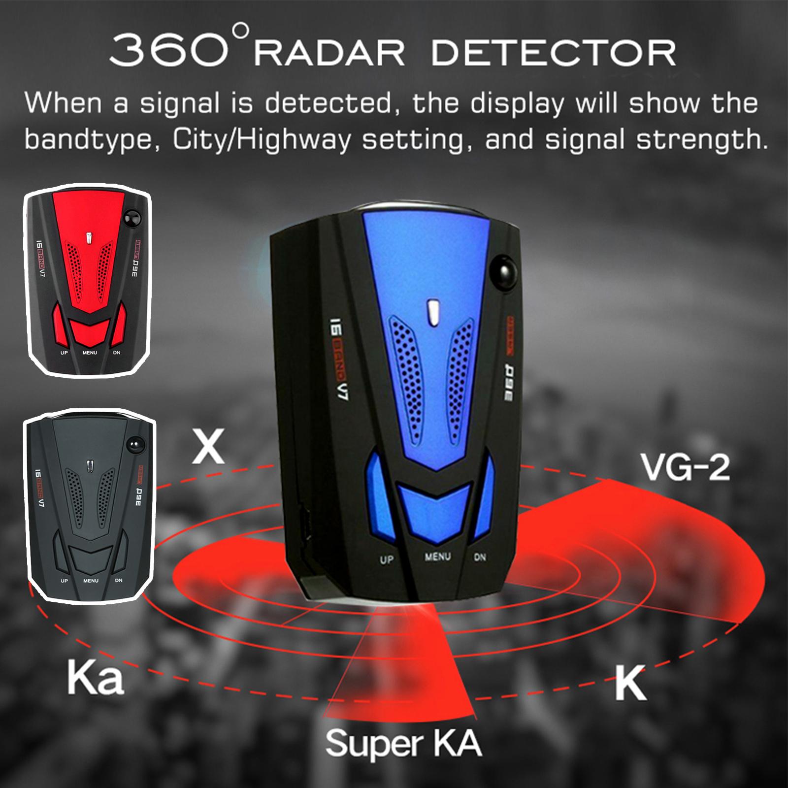 V7 Basic car radar alert detector black model