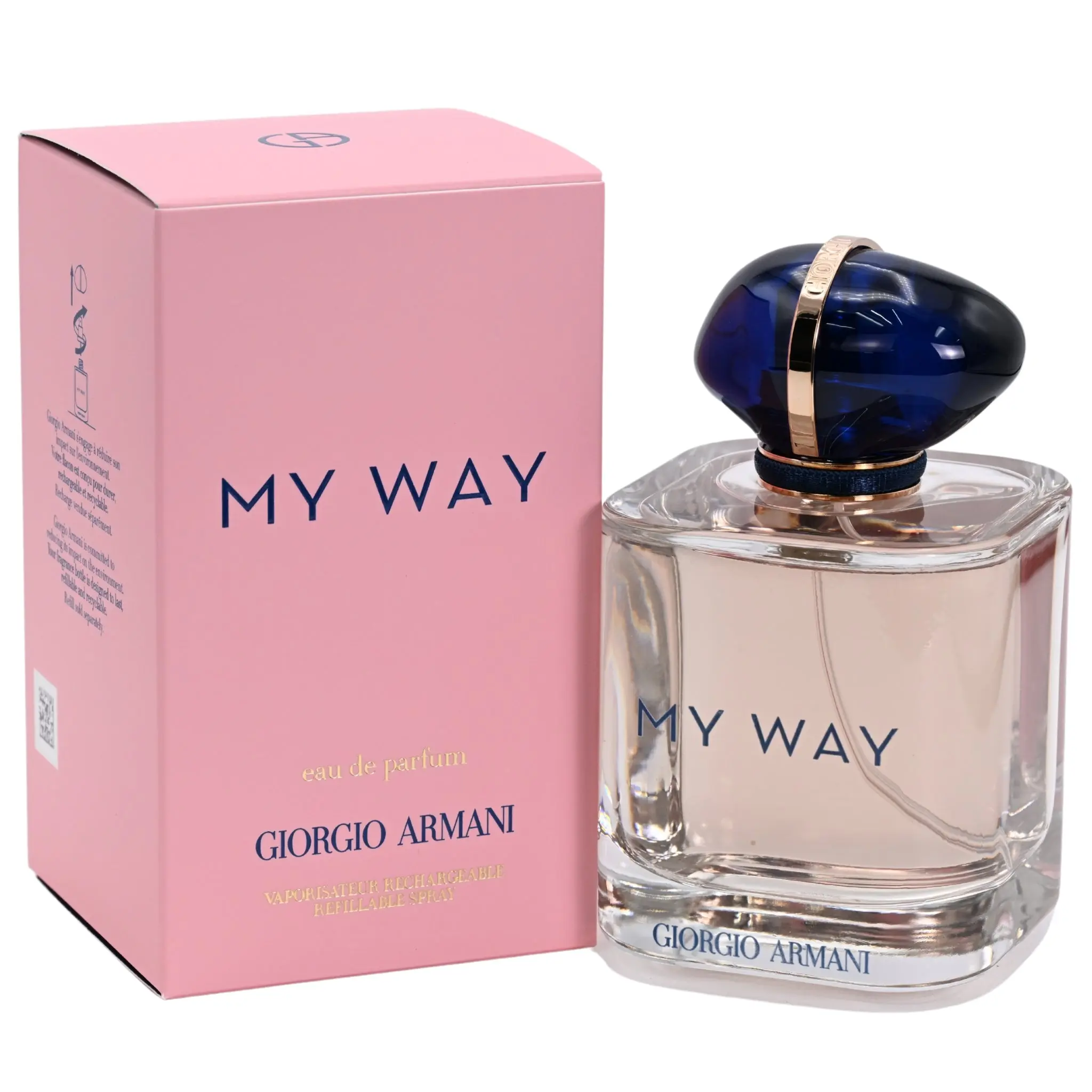 Giorgio Armani My Way Rechargeable EDP Fragranced Perfume for Women - Female Floral Sweet EDP Spray, Signature Feminine Energy Scent with Orange Blossom, Tuberose, Vanilla, Cedar, Bergamot Blend, 3.0 fl oz Beauty & Personal Care Fragrance, Floral Sweet Pe