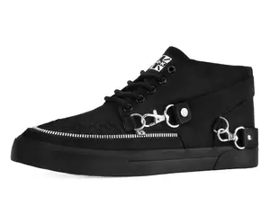 Black Canvas 5 Eye Bondage Strap Sneaker
