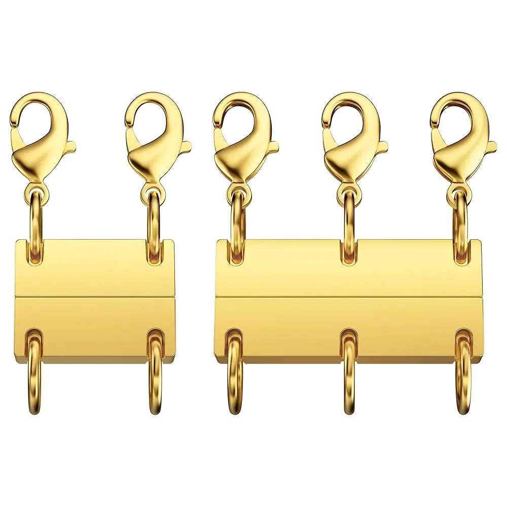 Necklace Layering Clasp 18K Gold Necklace Separator for Layering Magnetic Multiple Necklace Clasps and Closures for Women Necklace