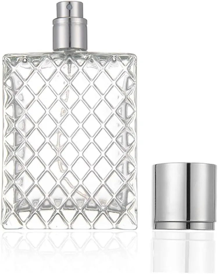 100ml 3.4 oz Refillable Spray Perfume Bottles large cosmetic Fine Mist Atomizer Empty Portabe Clear Glass Essential Oil Container for Travel