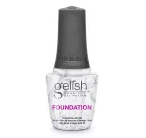 Gelish Foundation Base Coat 0.5oz - Strong Adhesion Nail Protection Smooth Application Quick Curing for Long Lasting Manicure
