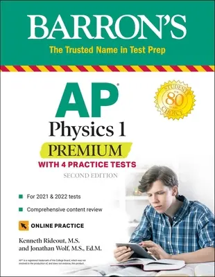 USED Book - AP Physics 1 Premium: With 4 Practice Tests by Rideout, Kenneth (Paperback) - english
