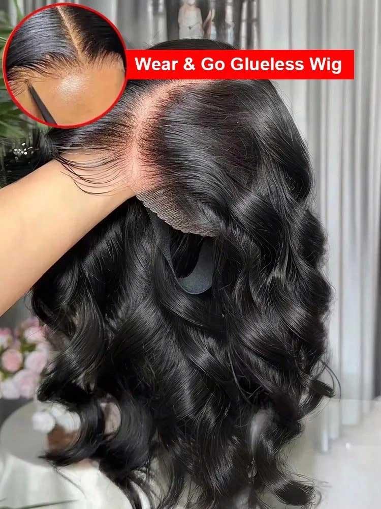 Body Wave Glueless Wigs Brazilian Pre Cut 13X4 Drawstring Glueless Hd Lace Wigs 14-36 Inches 6X4/5x5 Lace Closure Human Hair Wig For Women Pre Plucked Real Human Hair Ready To Wear Wig 180 Density