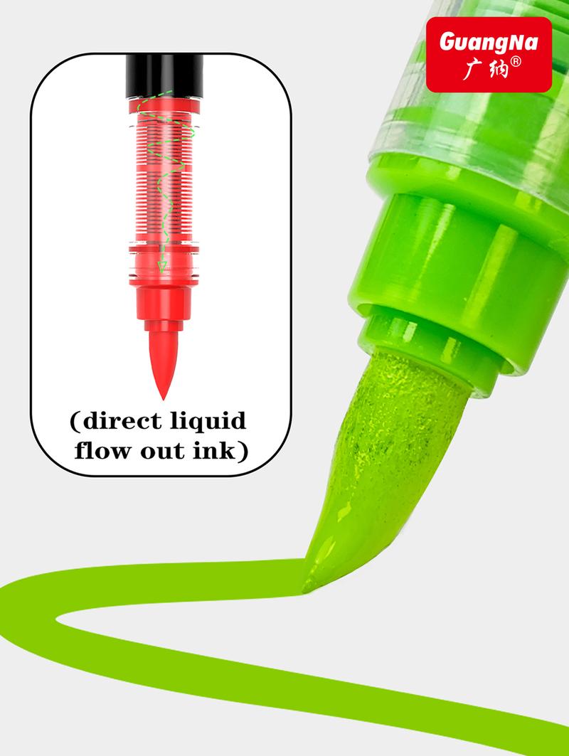 GuangNa 120/240/360 Acrylic Markers with Elastic Brush Tip Quick-Drying Waterproof Ink for Rock Wood Ceramic Glass Canvas Plastic Metal Art Crafts Supplies Gift GuangNa 120/240/360 Acrylic Markers with Elastic Brush Tip Quick-Drying Waterproof Ink for Rock Wood Ceramic Glass Canvas Plastic Metal Art Crafts Supplies Gift