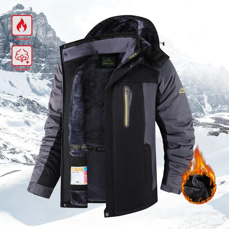 Men's Winter Outdoor Fleece Lined Hoodie - Thick Warm Jacket; Perfect for Outdoor Hiking, Jogging, Fishing, Gym Workouts or Casual Daily Wear; Fleece Lining Provides Windproof Structure; A Must-Have Versatile Piece in Men's Wardrobe