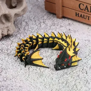 3D Printed Dragon Decoration Dragon Creative Toys Fun Home Office Decor Chinese Dragon Figurine For Kids Ages 6+
