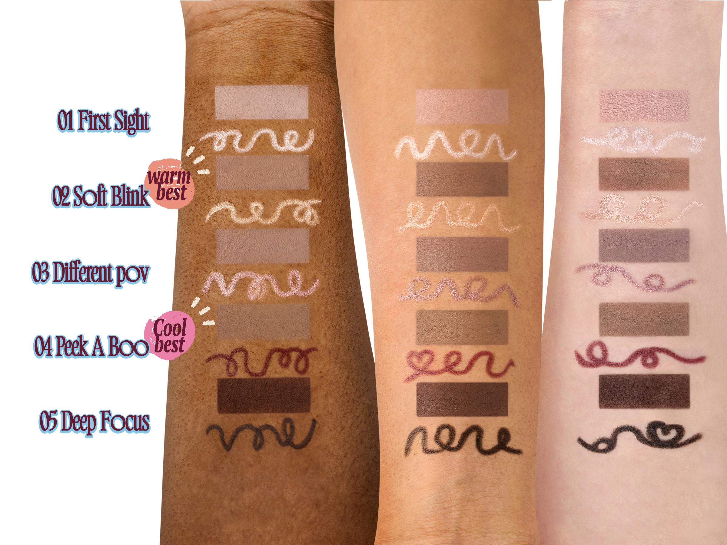 fwee Long-Lasting Dual Coloring Stick Eye Shadow, DeepFocus | Multi-Use Eye Makeup | All-in-one dual shadow | Powdery finish, Matte shadow, Shimmer | 1.2g