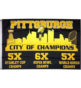 Pittsburgh City Flag Banner-3X5 ft-100% polyester