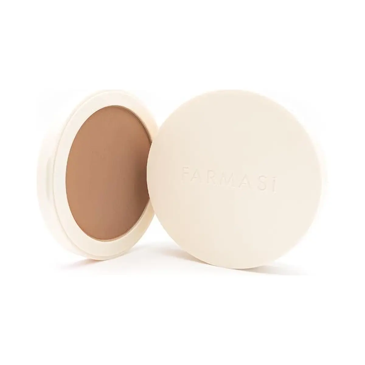 FARMASI Nourishing Bronzing Powder with Vegetable Squalane, Long-Lasting Satin Finish Cosmetic for Easy Brush Application, Rio - Dark Brown, 10g, Cheekbones, Apply Lightly