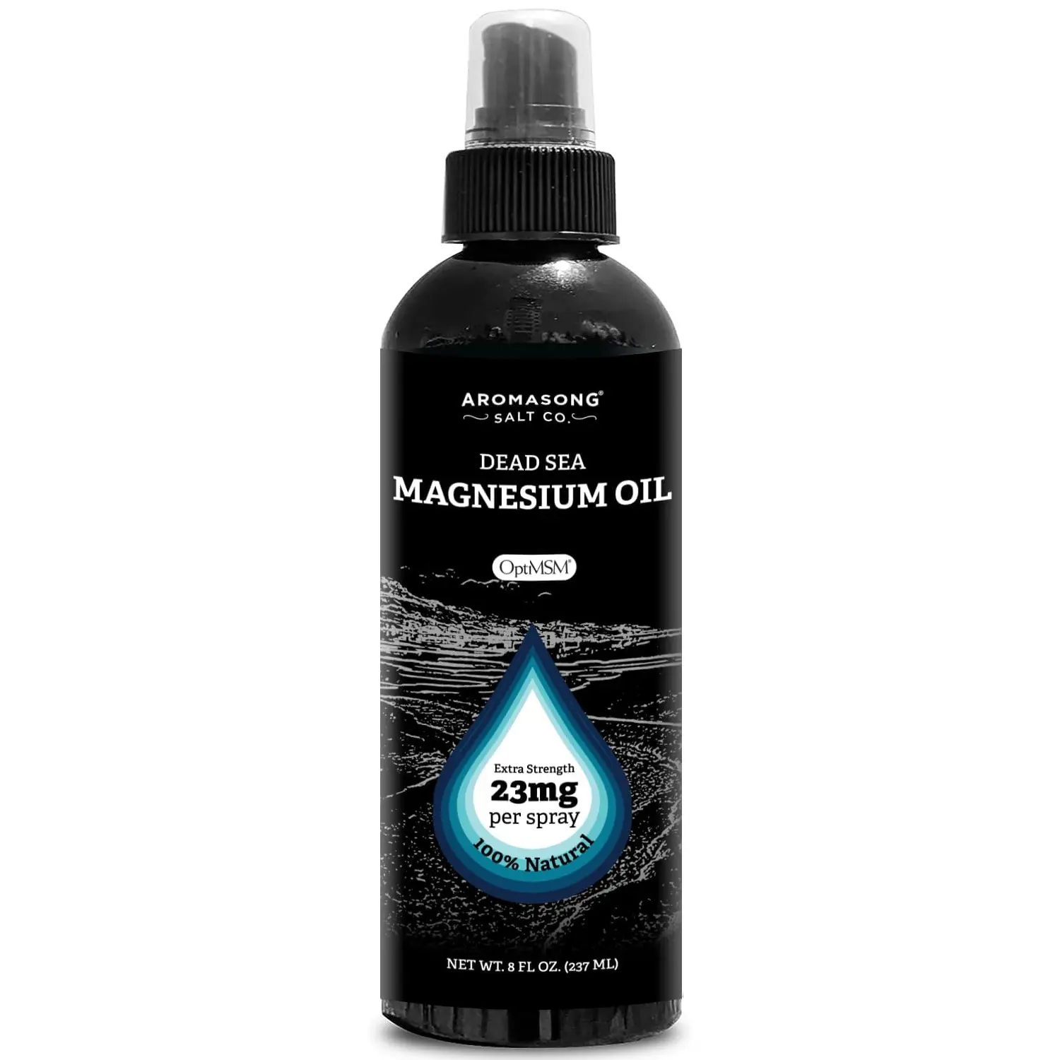 Extra Strength Liquid Magnesium Oil with OptiMSM, 8 Oz Single Item Body Care Comfort Solution for Alternative Health & Aromatherapy Essential Oil Needs, 24-Month Shelf Life
