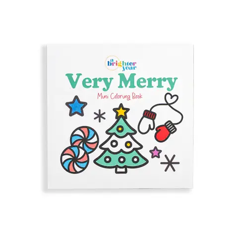 A Brighter Year Christmas-Themed Mini Adult Activity Book - Soft Cover, 3 inch x 3 inch, Adorably Designed Pages, Simple Designs, Bold Patterns, Relaxing Holiday Book for Grown-Ups, All Season Children's Complementary Option