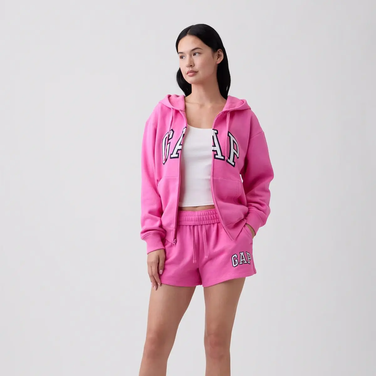 Women's Soft Cotton Blend Full-Zip Hoodie Fleece Sweatshirt (Gap)