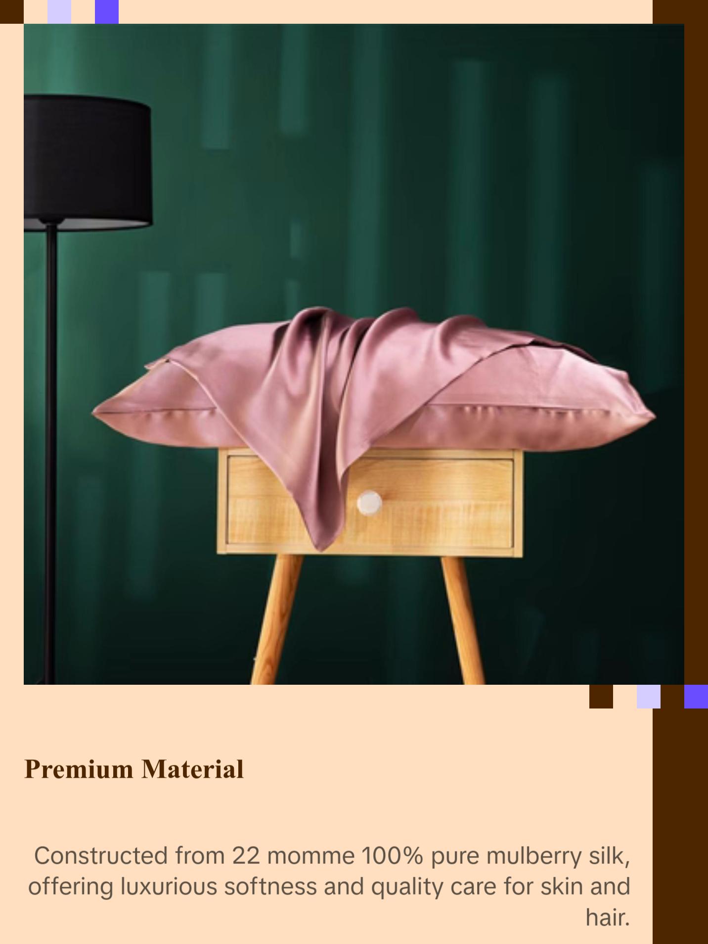 22 Momme 100% Pure Mulberry Silk Pillowcase, OEKO-TEX Certified, Hypoallergenic, Anti-Aging, Machine Washable, 1 Pack