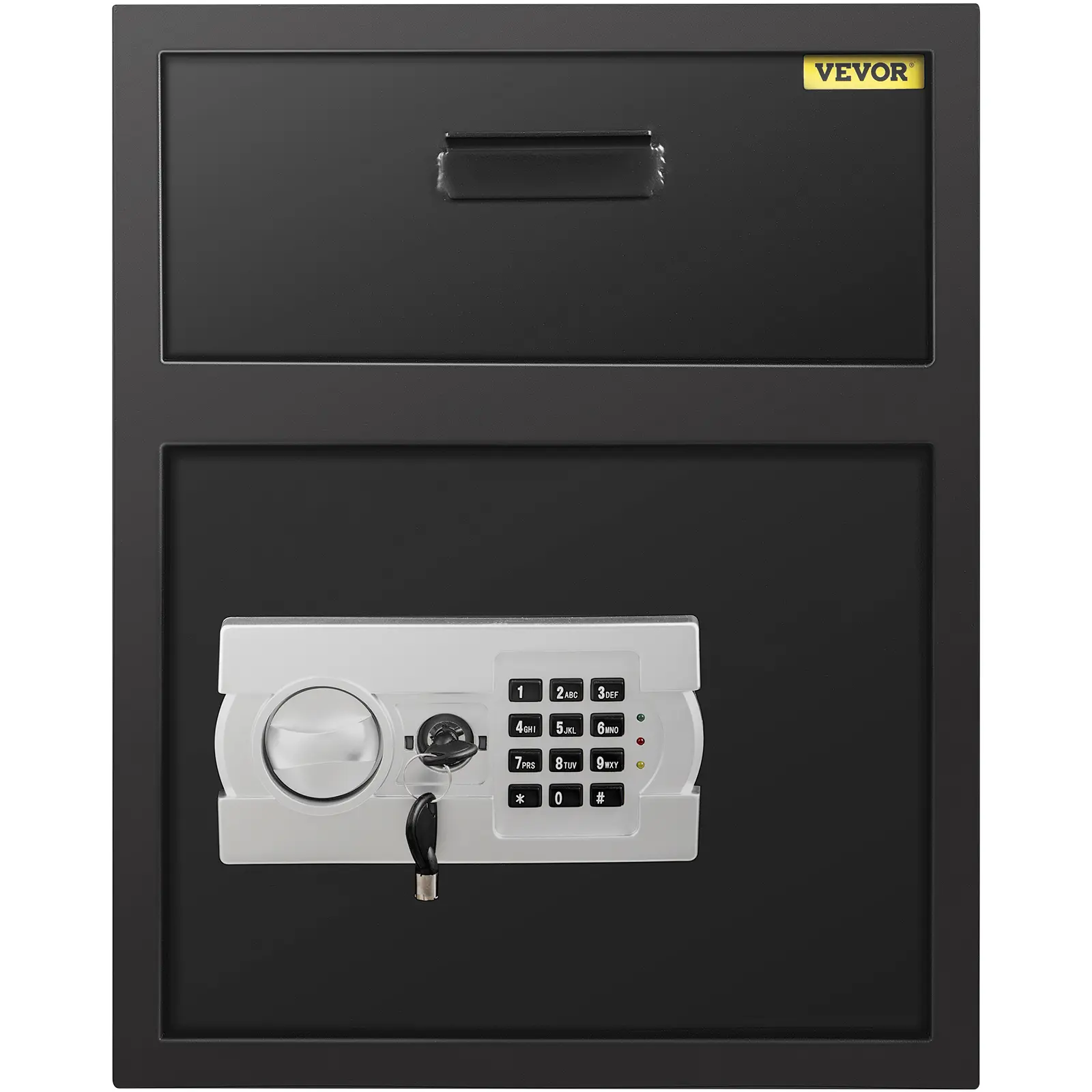 【summerfinds】VEVOR Digital Depository Safe 1.7 Cubic Feet Made of Carbon Steel Electronic Code Lock Depository Safe with Deposit Slot with Two Emergency Keys Depository Box for Home Hotel Restaurant and Office