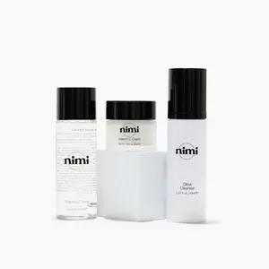 Oil Control Routine - Nimi Skincare - Charcoal Glow Cleanser, Vitamin C Brightening Toner, & Vitamin C Cream