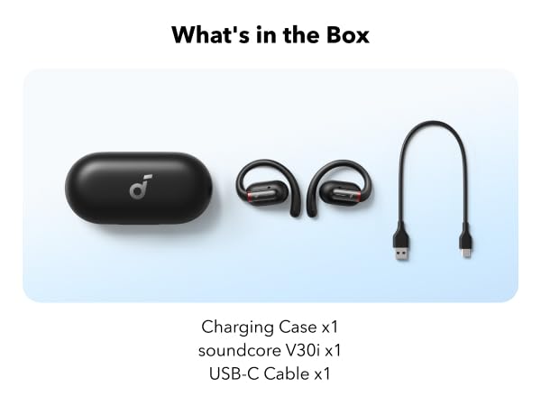 [Refurbished]soundcore by Anker V30i, Open-Ear Headphones, Ultra-Comfort, Lightweight Design, Snug Fit, Ergonomic Ear Hooks, Robust Bass, 36H Playtime, Bluetooth 5.3, App Control, Clear Calls, Wireless Earbuds #tiktokshopsummersale