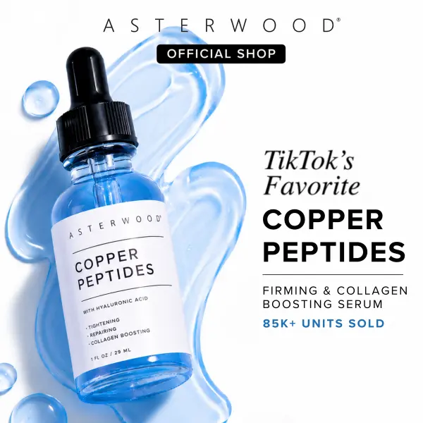 GHK Cu Peptide Serum – Copper Peptide Serum for Tightening, Collagen Boosting & Hydrating – Topical GHK-Cu with Hyaluronic Acid