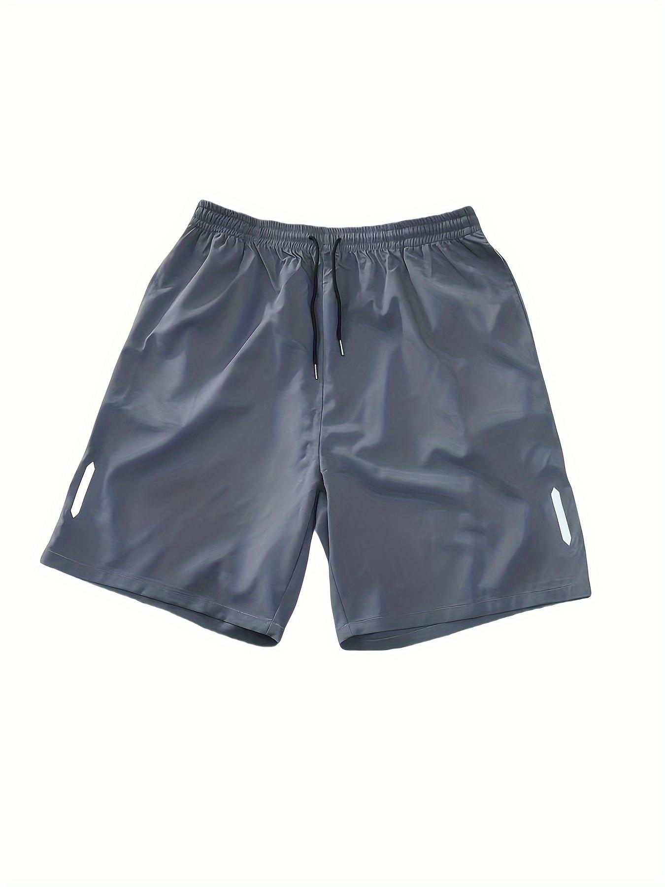 10pcs，5Pcs Men's Simple Sports Shorts, Thin Ice Silk Quick-drying Running and Fitness Pants for Summer, Loose, Breathable and Casual Knee-length Trousers