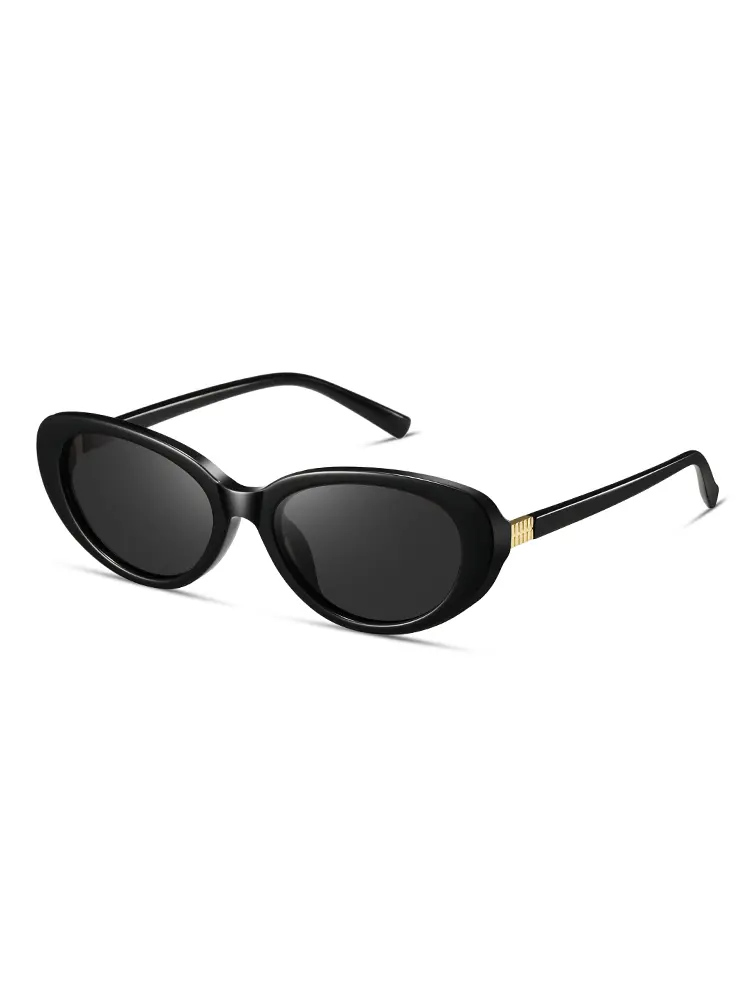 KIMORN Women's Oval Cat Eye Sunglasses - 70s Vintage Fashion Shades, UV Protection Lens, Plastic Lenses, Lightweight Durable, Wearable Fashion Shape, Ideal for Driving, Travel, Womens Sunglasses, Trendy Casual Street Style, Sunglasses For Women