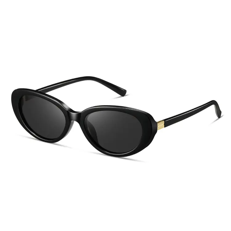 KIMORN Women's Oval Cat Eye Sunglasses - 70s Retro Edge Fashion Shades, UV Protection Full Rim Plastic Lenses, Lightweight Durable Female Eyewear, Giftable Easy-Care for Driving, Golf, Trendy Casual Style