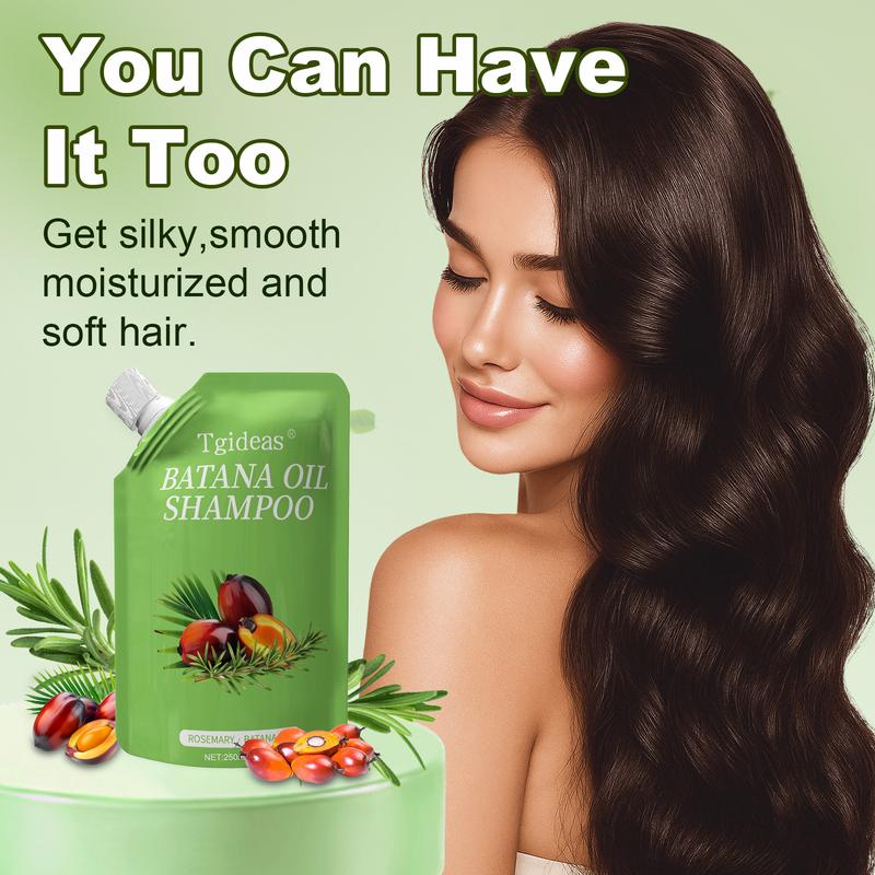 Tgideas Rosemary Batana Oil Shampoo 250ml Promotes Hair Growth Strengthens Strands Cleanses Contains Natural Extracts for Daily Care